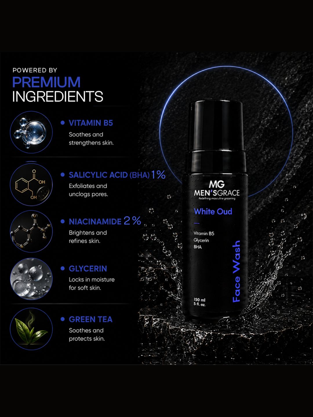 Men's Grace Oil & Acne Control Face Wash (150ml)