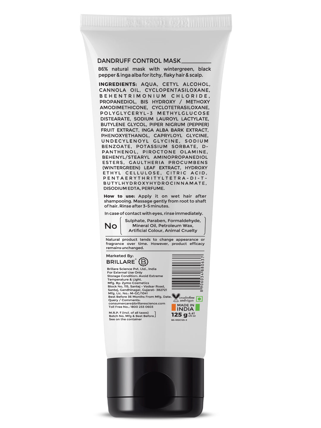 Brillare Heavy Moisturising Mask For Dry, Frizzy Hair (125g)