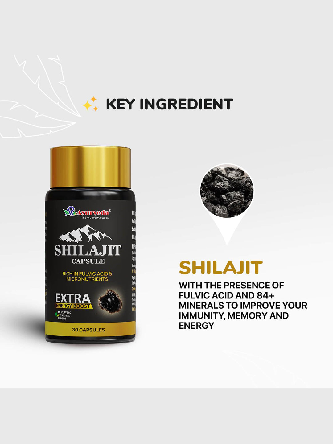 Medquits Shilajit Ayurvedic (30 Capsules)