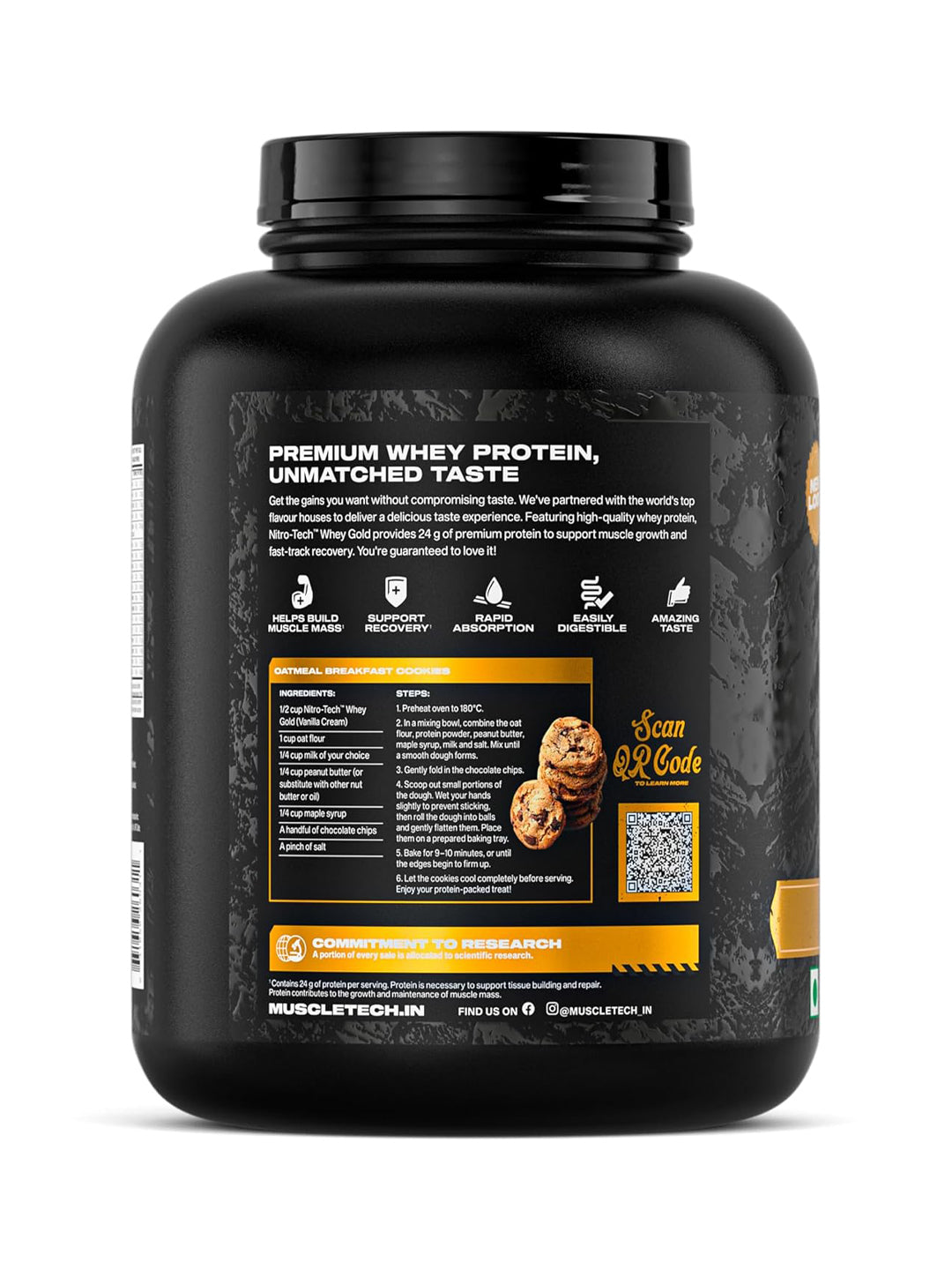Muscletech Nitro Tech Whey Gold Vanilla Cream Powder (1.81 kg)