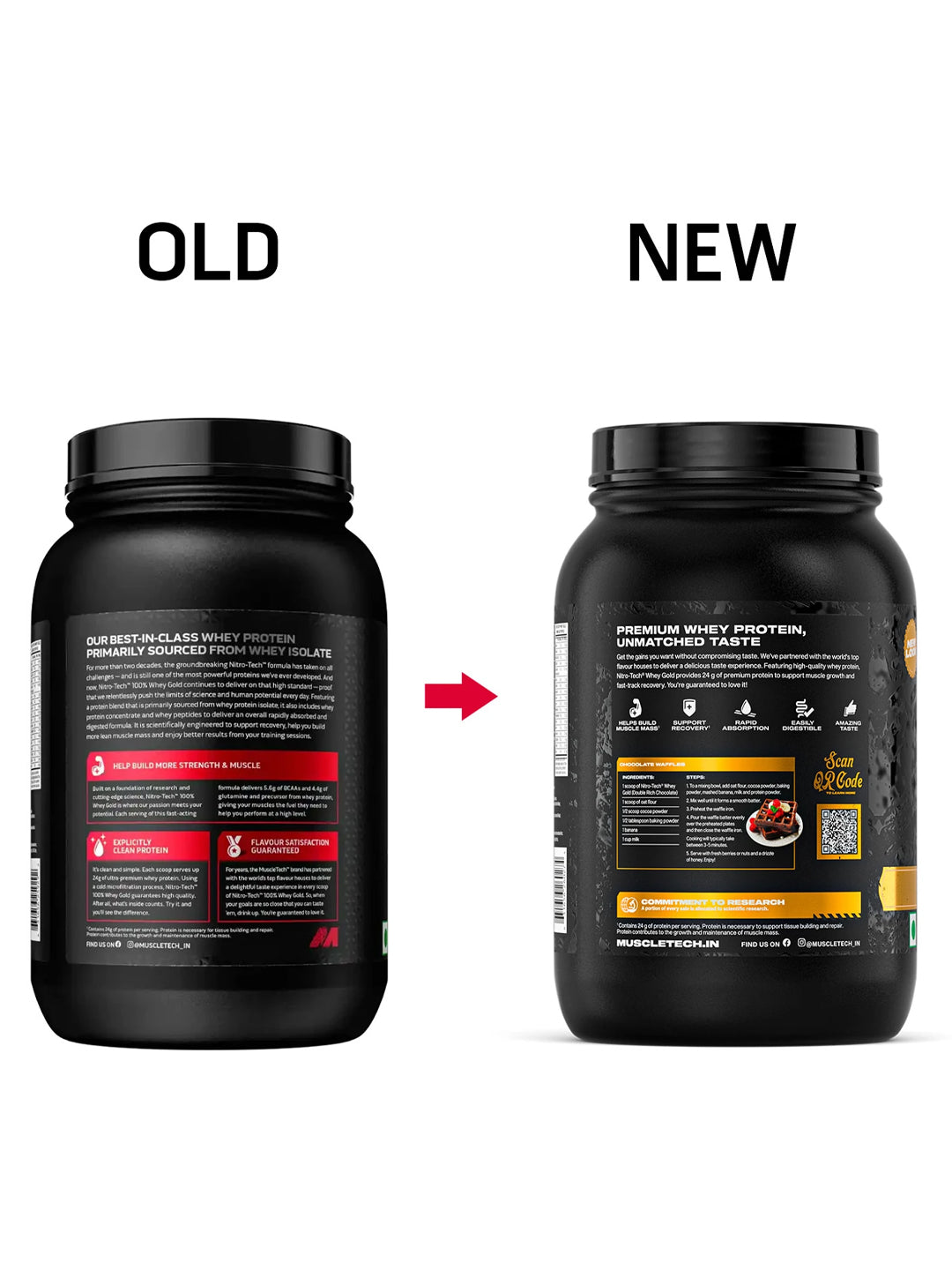 MuscleTech Nitro Tech Whey Gold Double Rich Chocolate Powder (907 g)