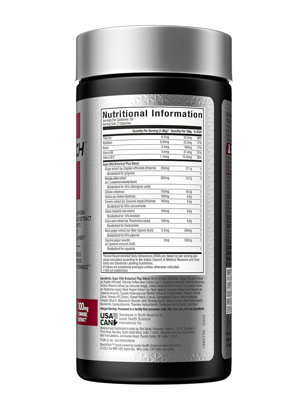 MuscleTech Hydroxycut Hardcore Super Elite Capsules (Pack of 100 Capsules)