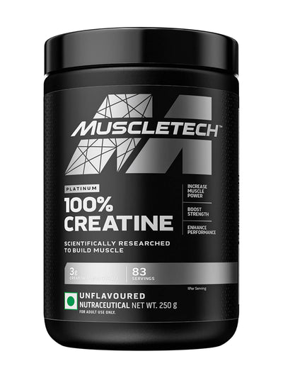 MuscleTech Platinum 100% Creatine Monohydrate Unflavoured Powder (250 g)