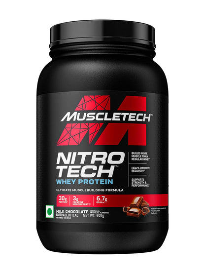 Muscletech Nitro Tech Whey Protein Milk Chocolate Powder (907 g)