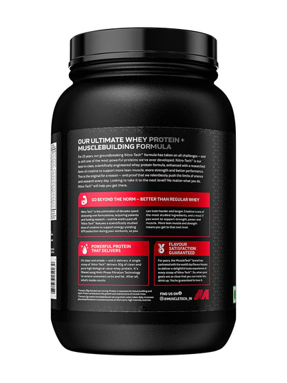 Muscletech Nitro Tech Whey Protein Milk Chocolate Powder (907 g)