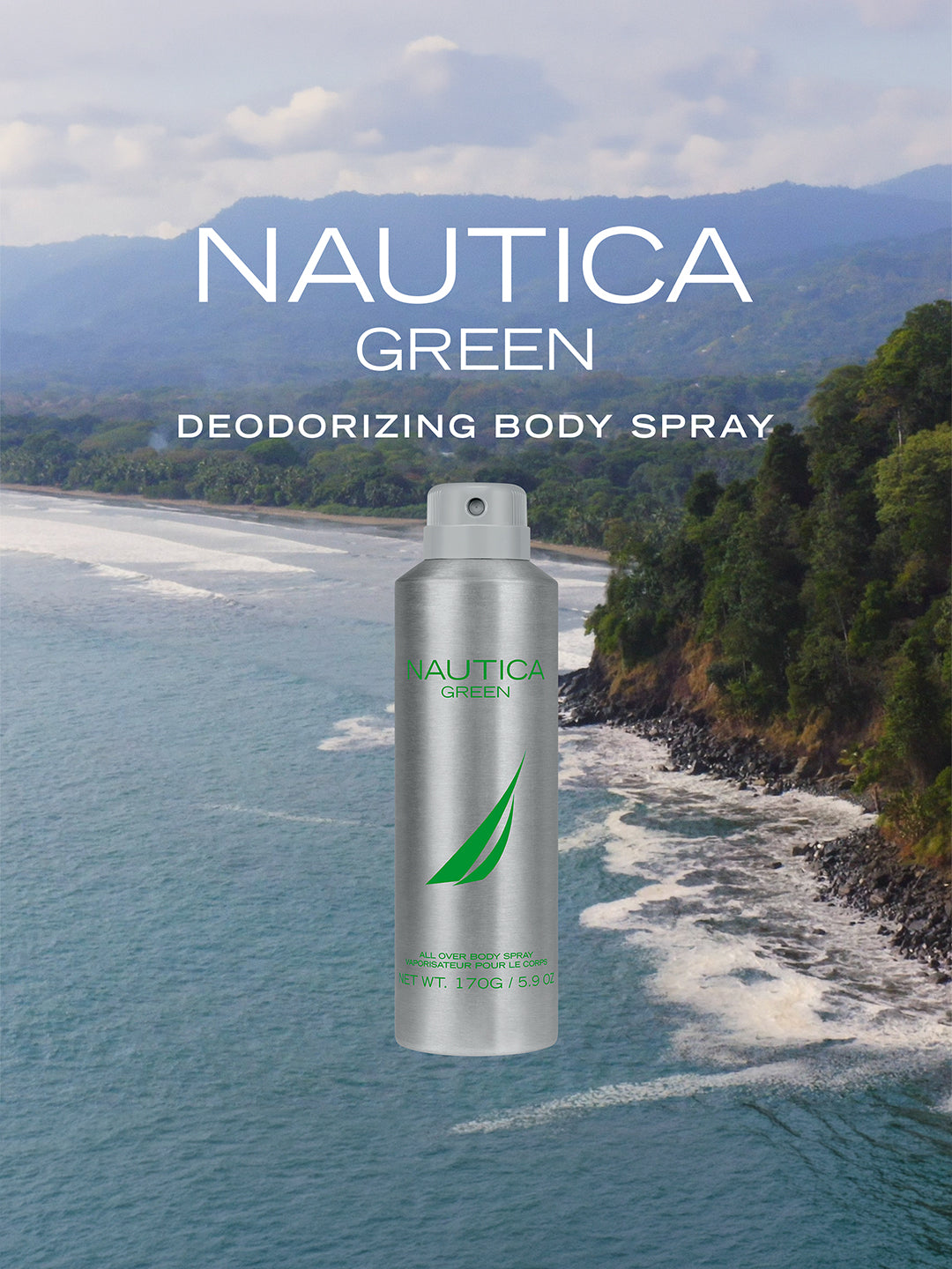 Nautica Green All Over Body Spray 170g