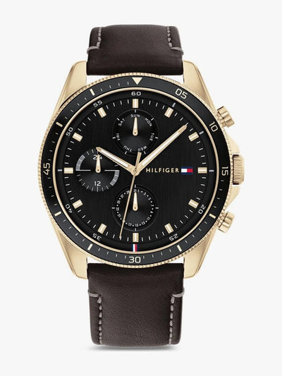 Tommy Hilfiger Round Brown Dial Analog Watch With Metal Strap - NDTH1791836