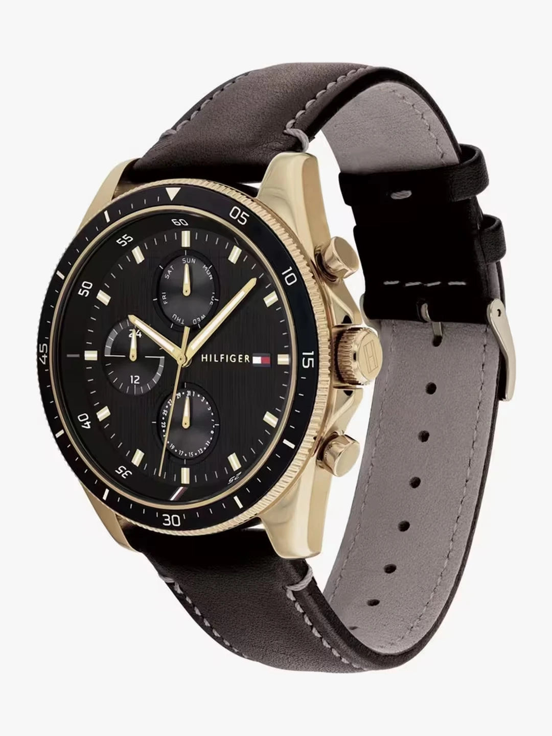 Tommy Hilfiger Round Brown Dial Analog Watch With Metal Strap - NDTH1791836