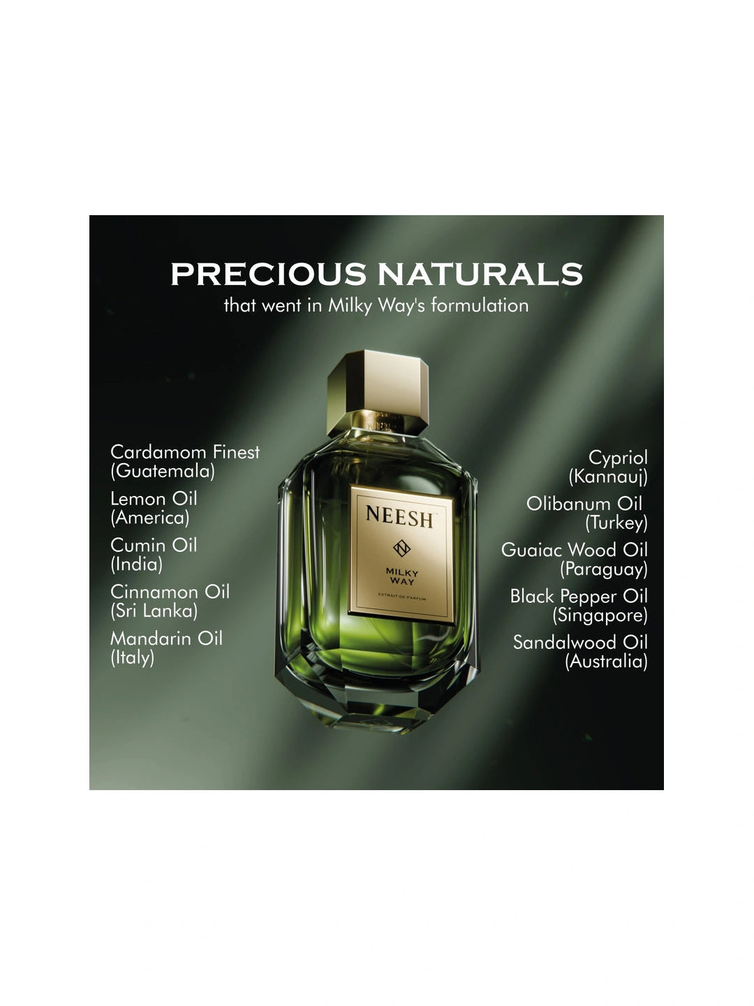Neesh Perfumes Milky Way – Luxury Long Lasting Unisex Gourmand Perfume with Cardamom, Milk Accord & Sandalwood – Extrait De Parfum – 15ml