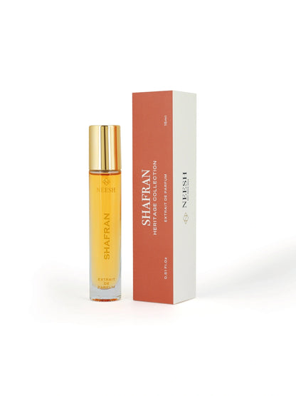 Neesh Perfumes Shafran – Luxury Long Lasting Unisex Saffron Perfume with Brown Sugar, Leather & Woody Notes – Extrait De Parfum – 15ml