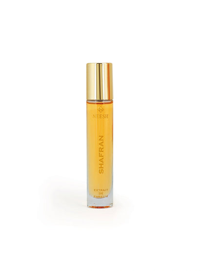 Neesh Perfumes Shafran – Luxury Long Lasting Unisex Saffron Perfume with Brown Sugar, Leather & Woody Notes – Extrait De Parfum – 15ml