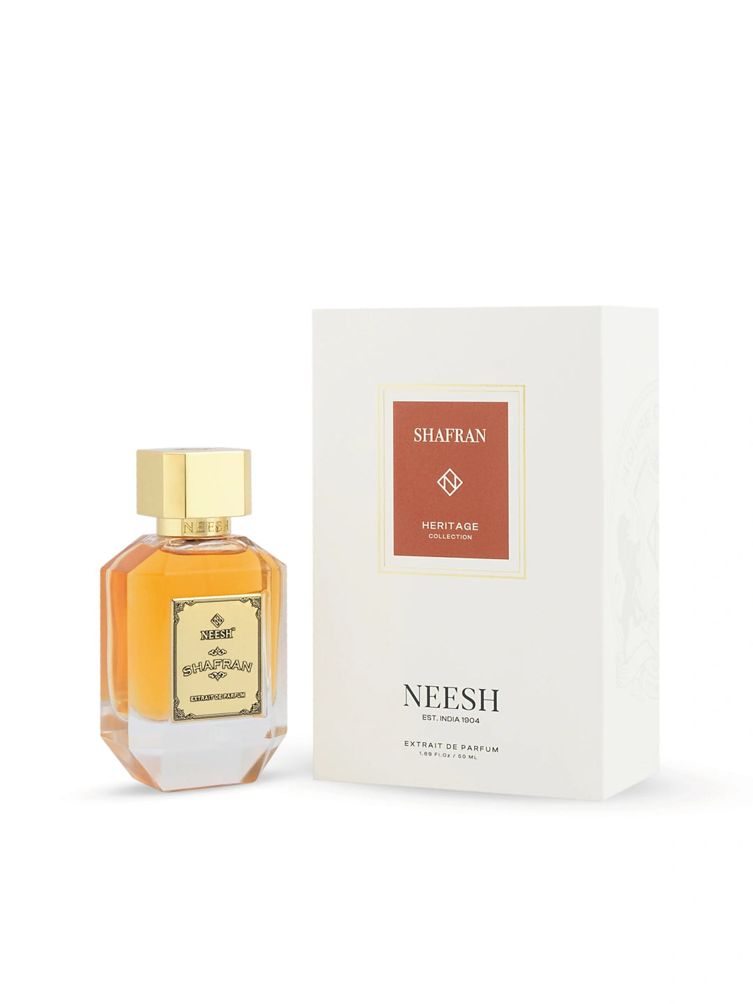 Neesh Perfumes Shafran – Luxury Long Lasting Unisex Saffron Perfume with Brown Sugar, Leather & Woody Notes – Extrait De Parfum – 15ml