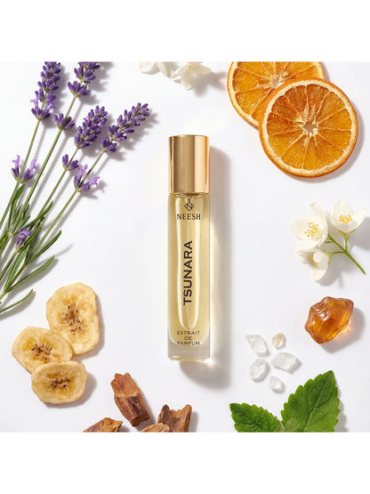 Neesh Perfumes Tsunara – Luxury Long Lasting Fresh Aquatic Woody Unisex Perfume with Ozone, Marine Notes & Cashmeran – Extrait De Parfum – 15ml