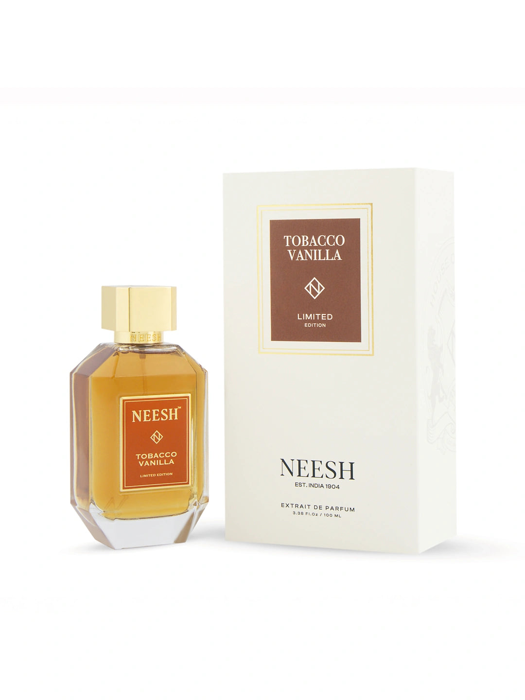 Neesh Perfumes Tobacco Vanilla – Luxury Long Lasting Unisex Woody Spicy Tobacco Perfume with Vanilla, Honey & Tonka – Extrait De Parfum – 15ml