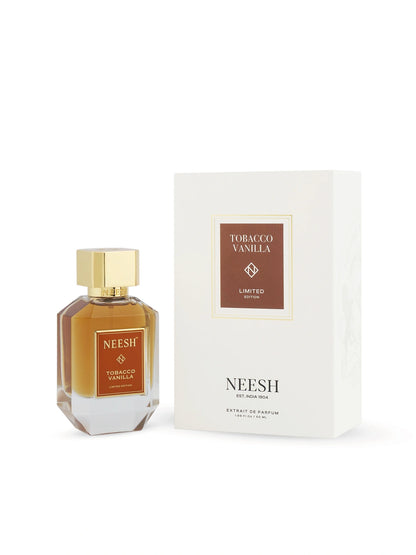 Neesh Perfumes Tobacco Vanilla – Luxury Long Lasting Unisex Woody Spicy Tobacco Perfume with Vanilla, Honey & Tonka – Extrait De Parfum – 15ml