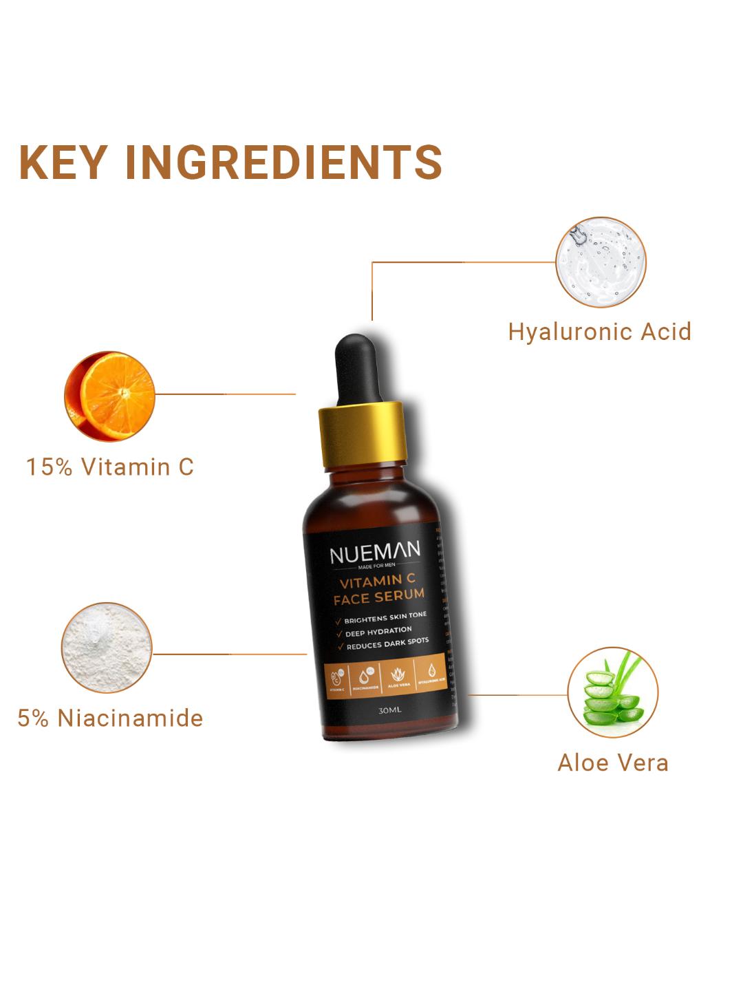 NUEMAN Vitamin C Face Serum & Lip Balm SPF 15 Set (30ml + 5g)