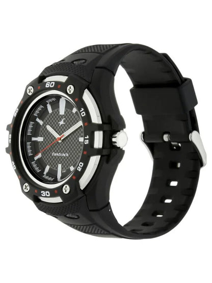 Fastrack Round Black Dial Analog Watch With Metal Strap - NM9332PP02