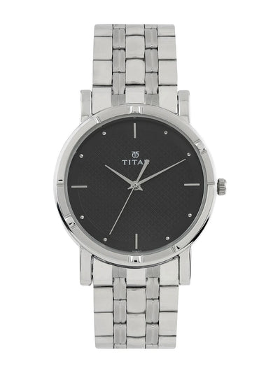 Titan Workwear Quartz Analog With Black Dial Watch - NN1639SM02