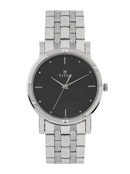 Titan Workwear Quartz Analog With Black Dial Watch - NN1639SM02
