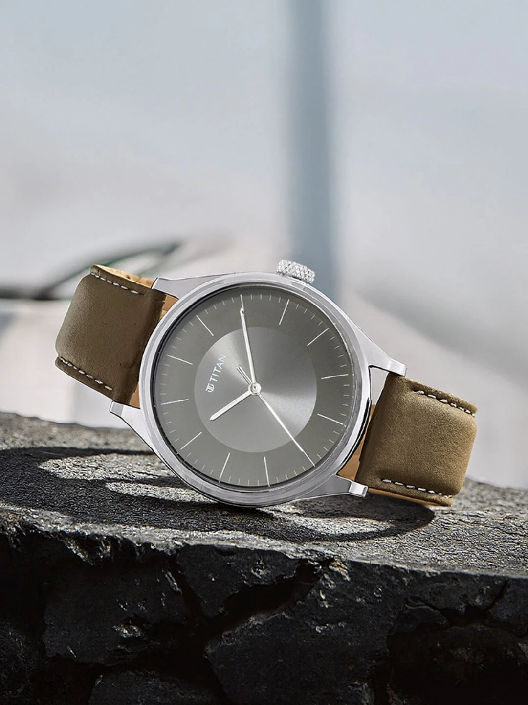 Titan Workwear Urban Edge Quartz Analog With Grey Dial Watch - NP1802SL08