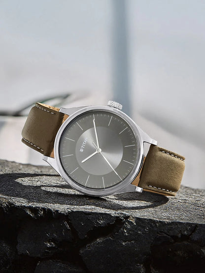Titan Workwear Urban Edge Quartz Analog With Grey Dial Watch - NP1802SL08
