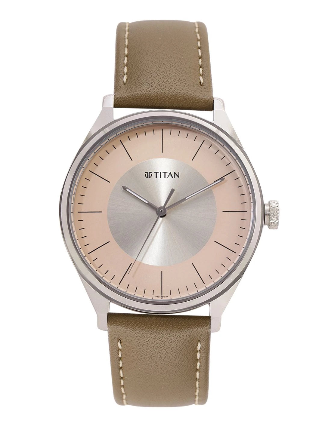 Titan Workwear Urban Edge Quartz Analog Silver & Peach Dial Watch - NP1802SL09