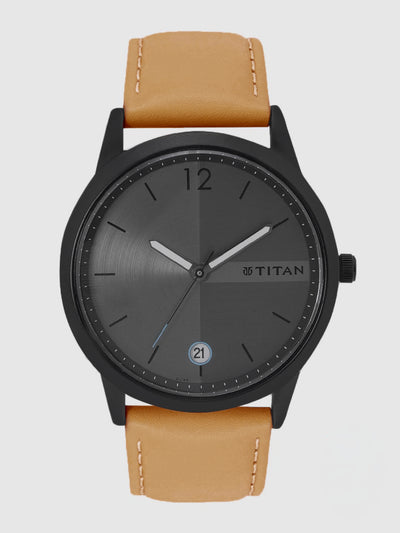 Titan Quartz Analog With Anthracite Dial Watch - NP1806NL01