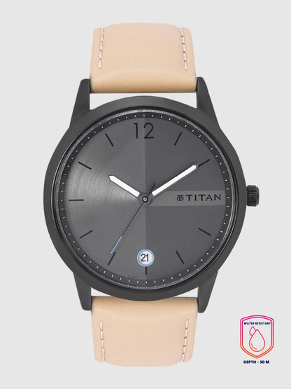Titan Quartz Analog With Anthracite Dial Watch - NP1806NL01