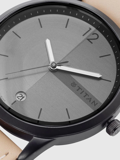 Titan Quartz Analog With Anthracite Dial Watch - NP1806NL01