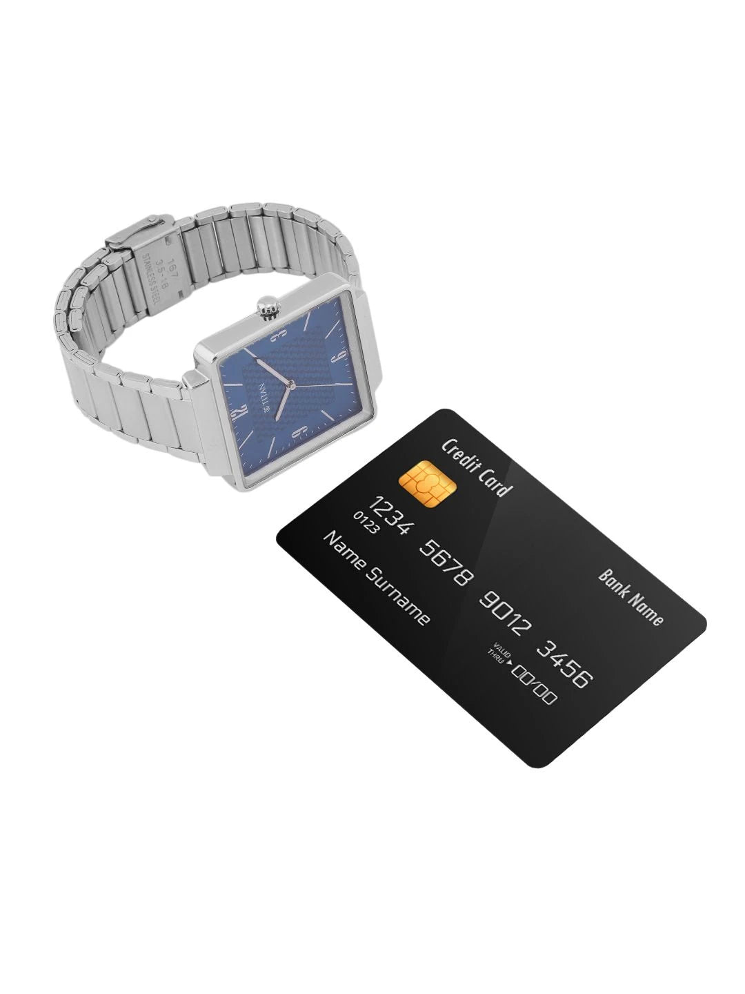 Titan Stainless Steel Bracelet Style Straps Analogue Watch - NR10005SM01