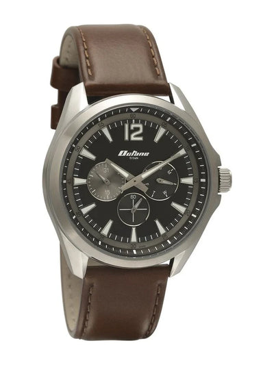 Titan Round Black Dial Analog Watch - NR90124SL02
