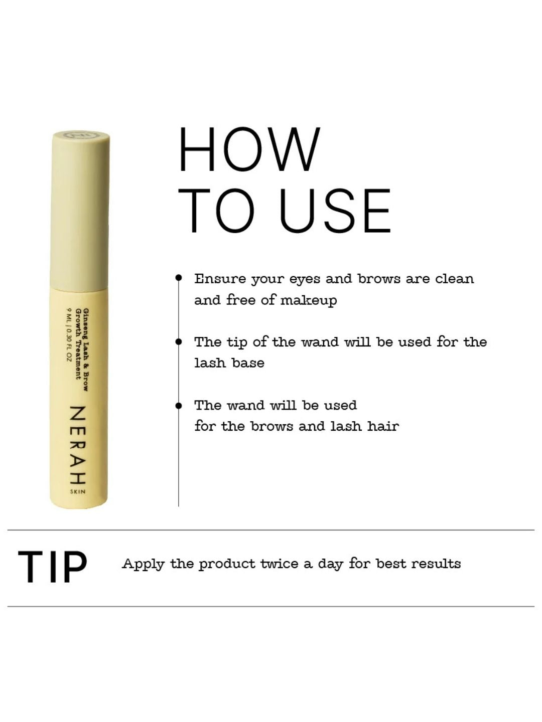 Nerah Skin Ginseng Lash & Brow Growth Treatment (9ml)