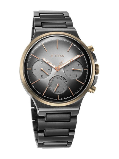 Titan Round Grey Dial Analog Watch - NS1883KM01