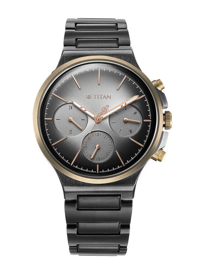 Titan Round Grey Dial Analog Watch - NS1883KM01