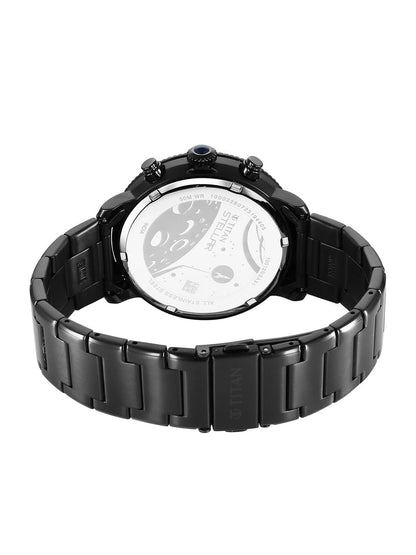 Titan Stellar Multifunction Analog With Blue Dial Watch - NT10012NM01