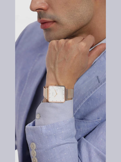 Titan Edge Round White Dial Analog Watch - NT10017WM01
