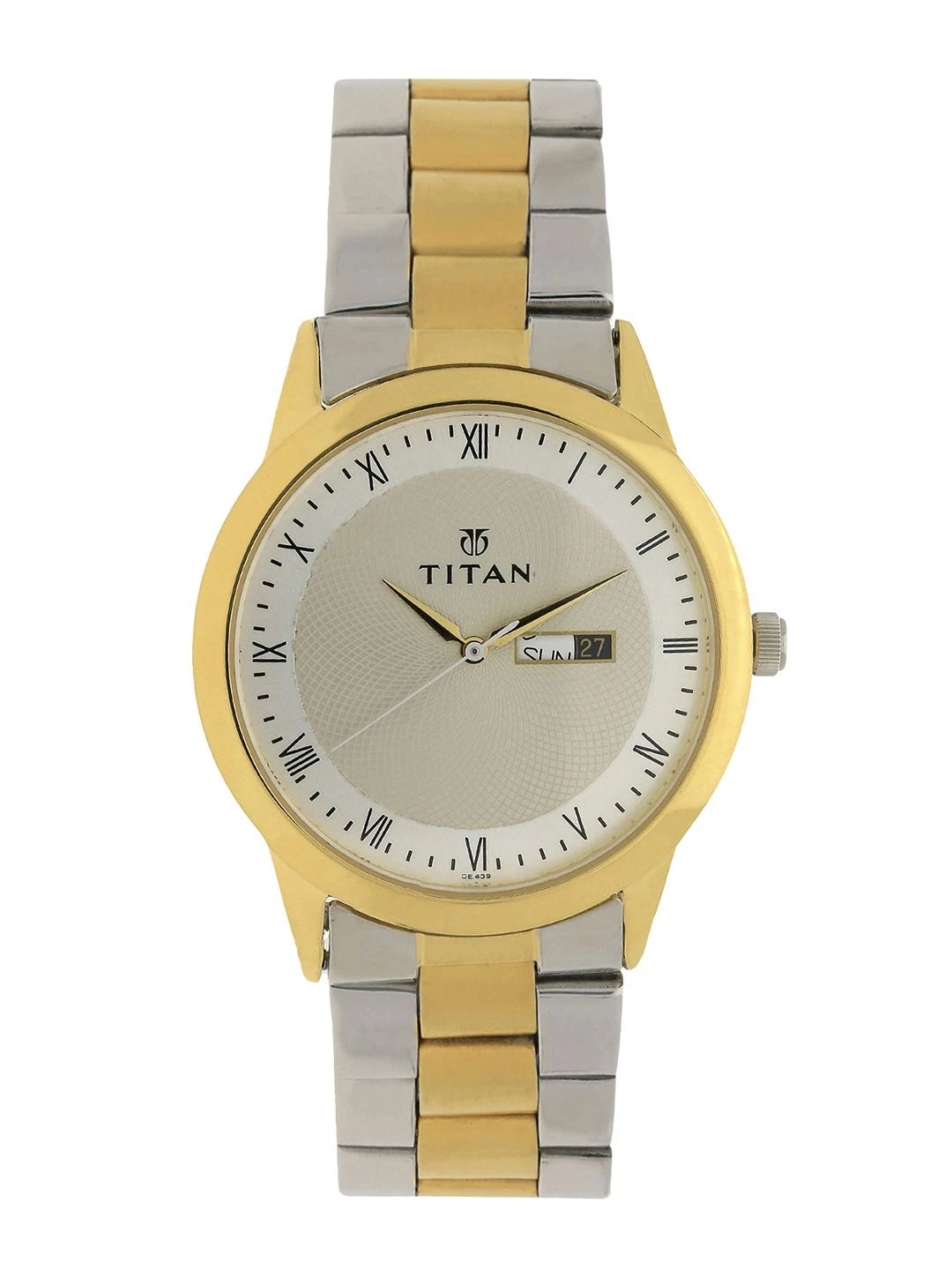 Titan Quartz Analog With Champagne Dial Watch - NT1584BM02