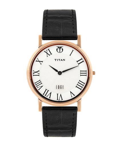 Titan Edge Quartz Analog With White Dial Watch - NT1595WL01