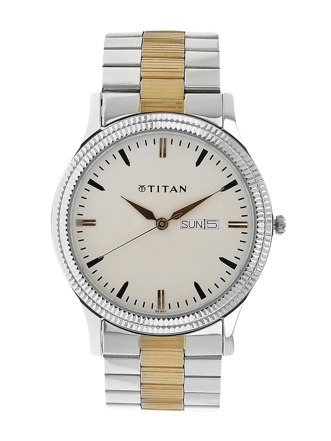 Titan Quartz Analog With White Dial Watch - NT1650BM01