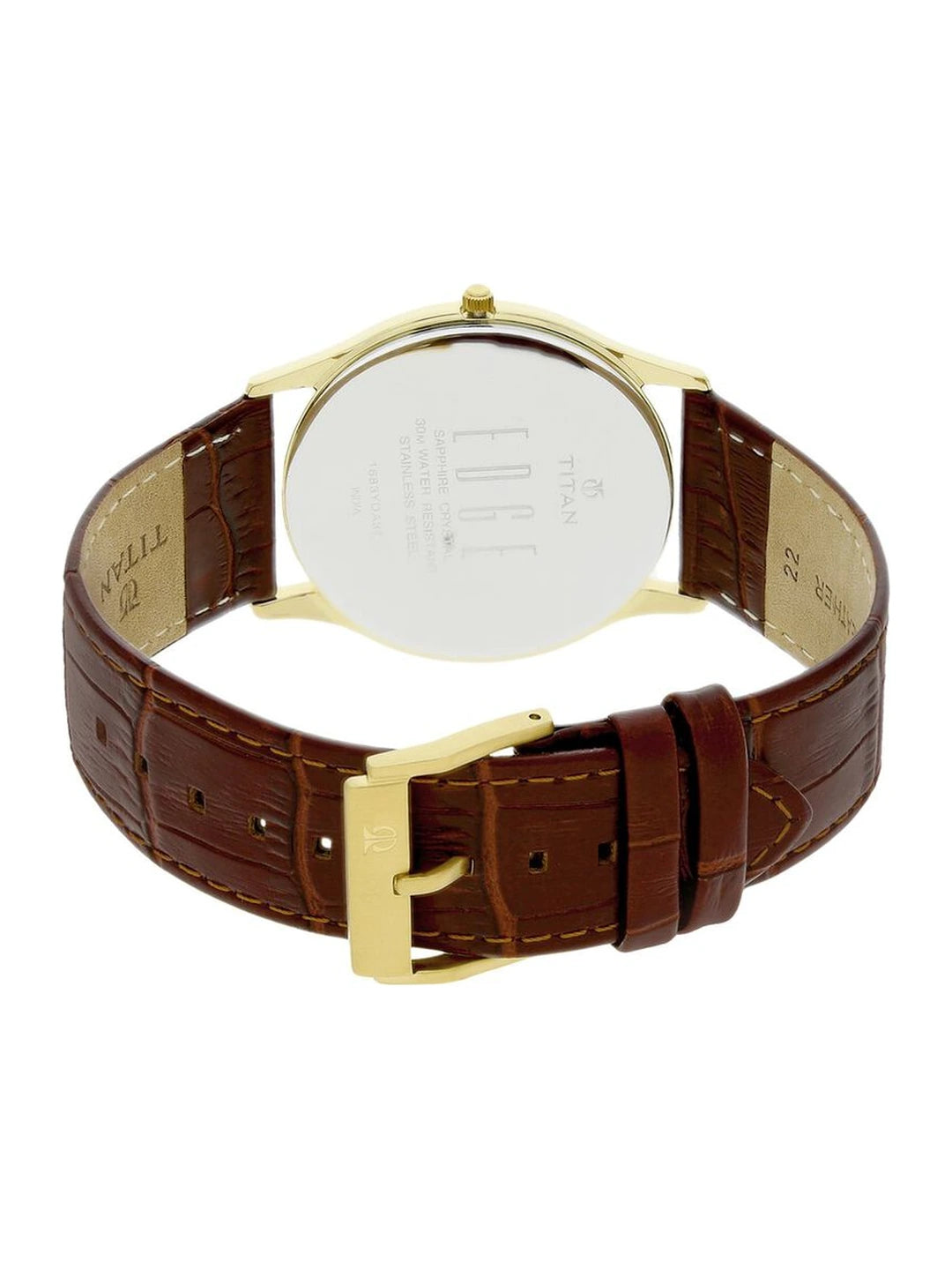 Titan Edge Round White Dial Analog Watch - NT1683YL01