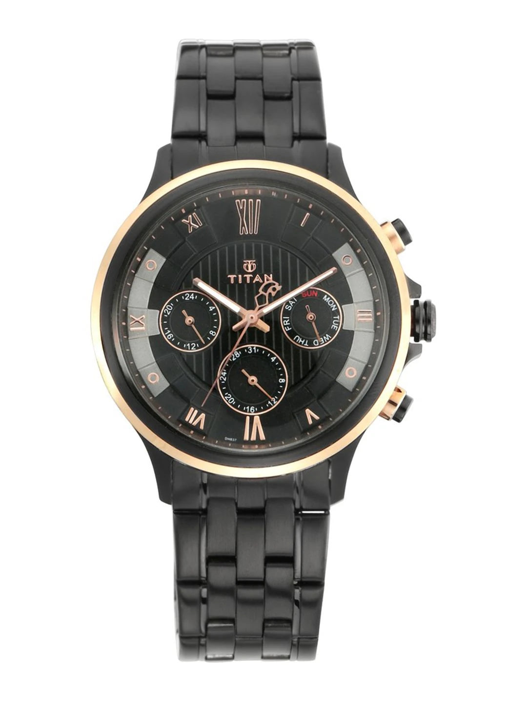 Titan Grandmaster Multifunction Analog With Anthracite Dial Watch - NT1787KM02