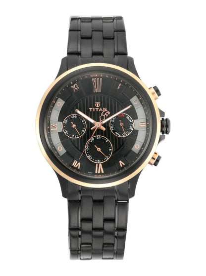 Titan Grandmaster Multifunction Analog With Anthracite Dial Watch - NT1787KM02
