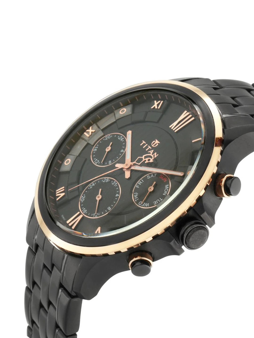 Titan Grandmaster Multifunction Analog With Anthracite Dial Watch - NT1787KM02