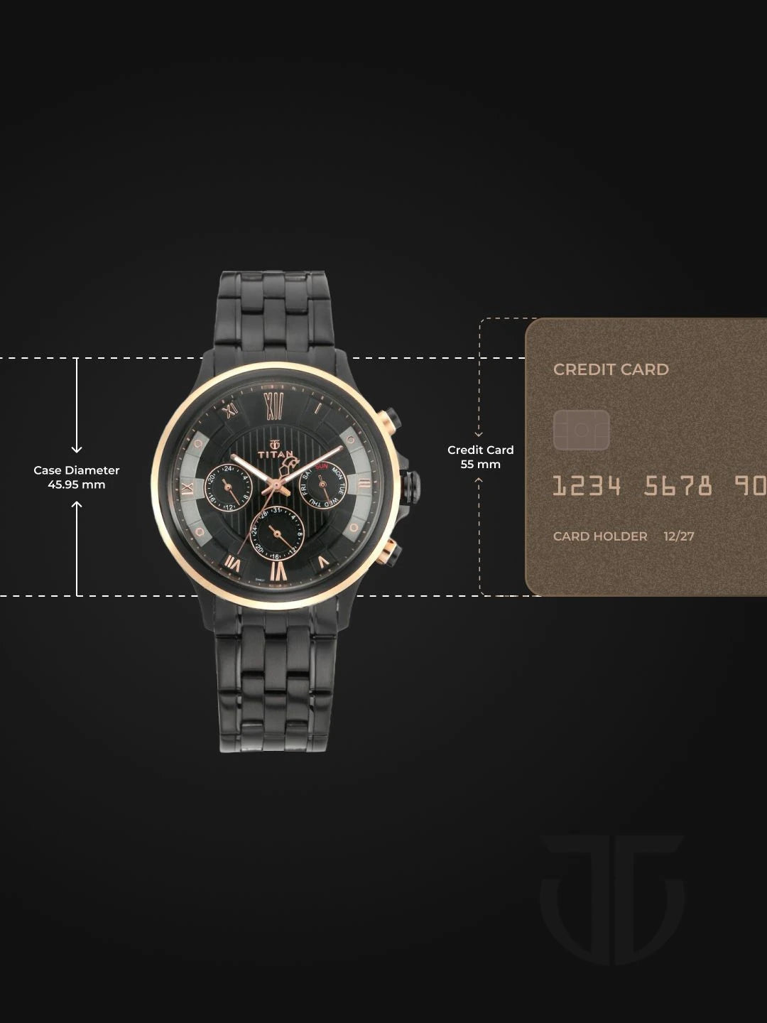 Titan Grandmaster Multifunction Analog With Anthracite Dial Watch - NT1787KM02