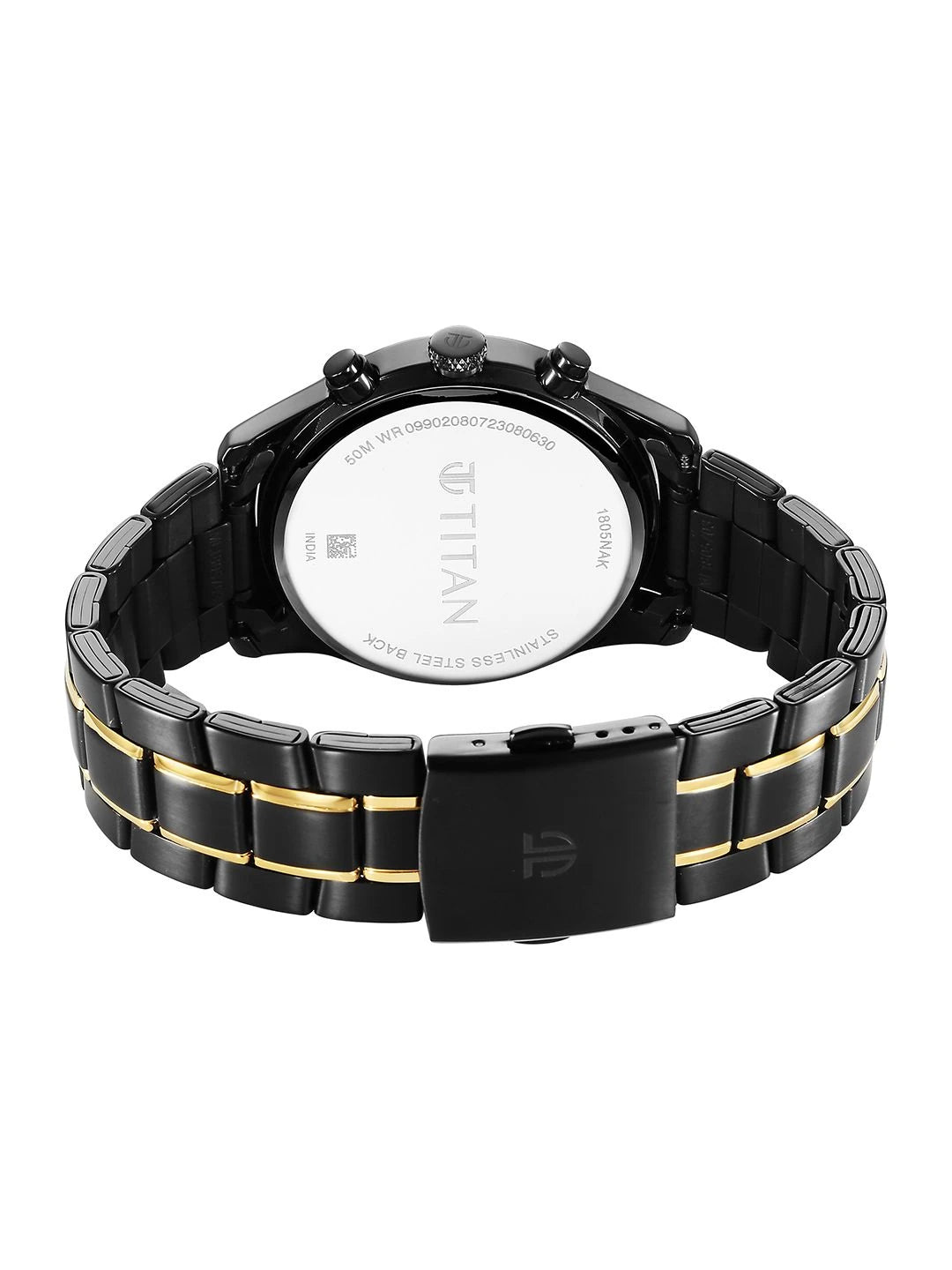 Titan Multifunction Analog With Black Dial Watch - NT1805KM06