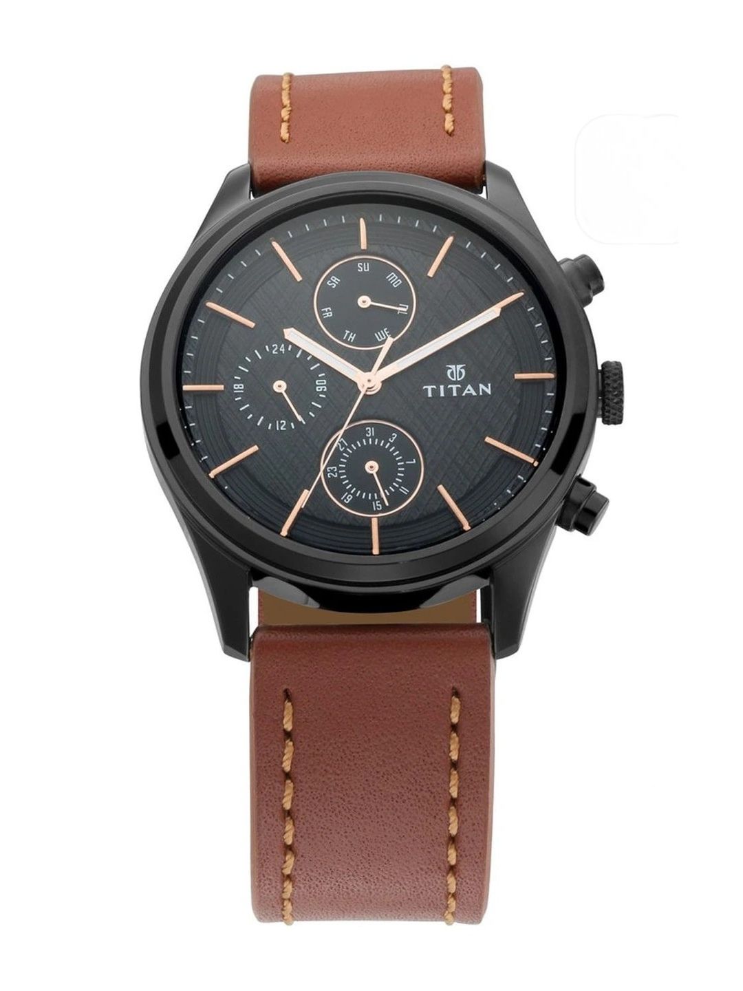 Titan Workwear Multifunction Analog With Black Dial Watch - NT1805NL01
