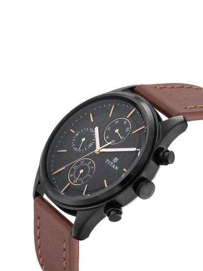 Titan Workwear Multifunction Analog With Black Dial Watch - NT1805NL01