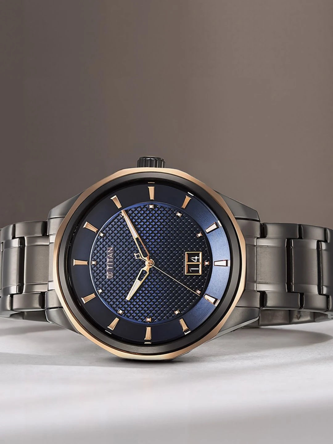 Titan Regalia Opulent Quartz Analog With Blue Dial Watch - NT1829KM05