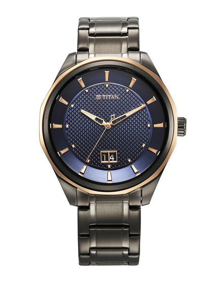 Titan Regalia Opulent Quartz Analog With Blue Dial Watch - NT1829KM05