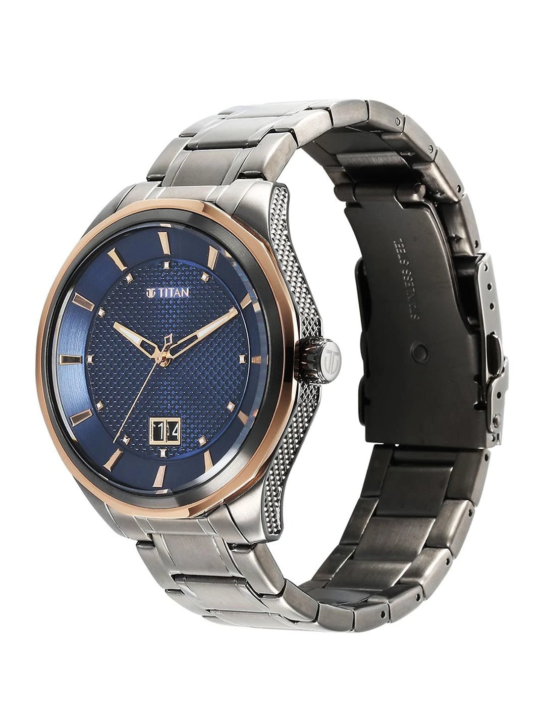 Titan Regalia Opulent Quartz Analog With Blue Dial Watch - NT1829KM05